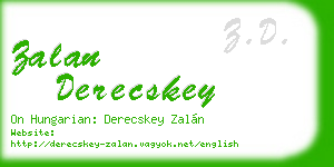 zalan derecskey business card